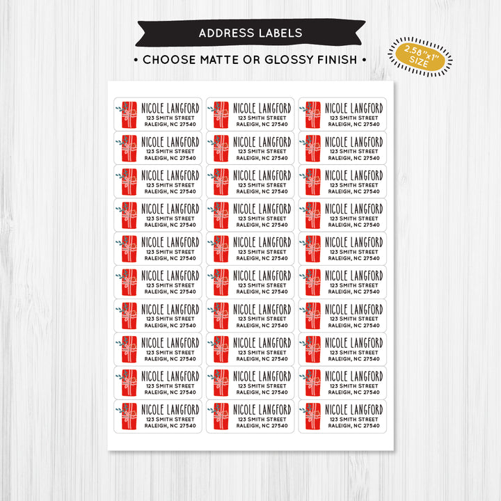 Pretty Present Address Label