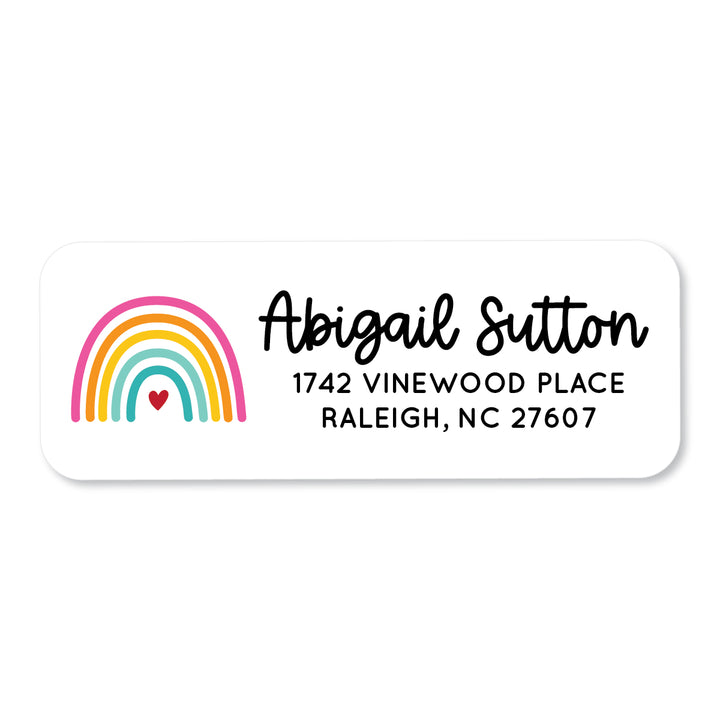 Rainbow Address Label - A Touch of Whimsy Designs