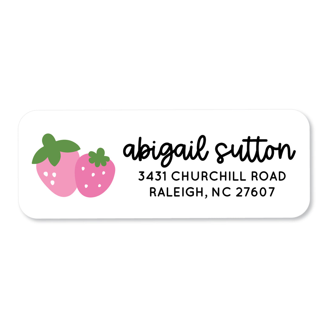 Strawberry Address Label - A Touch of Whimsy Designs