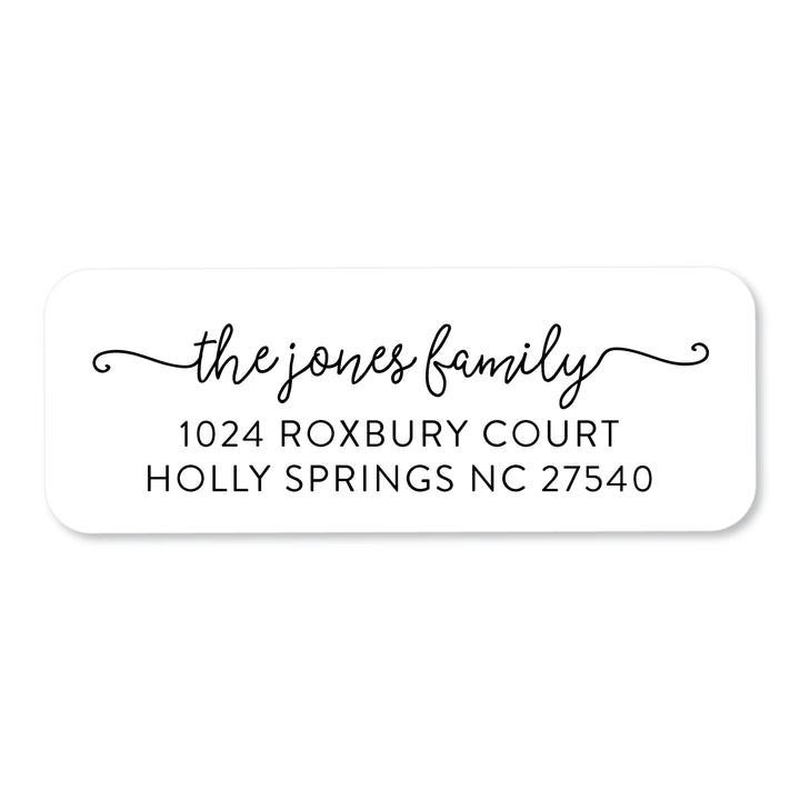 Swash Script Address Label