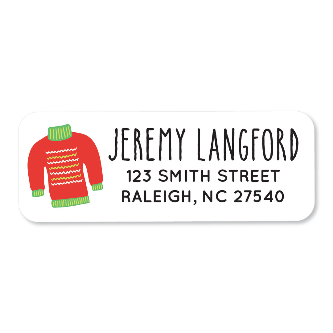 Sweater Address Label - A Touch of Whimsy Designs