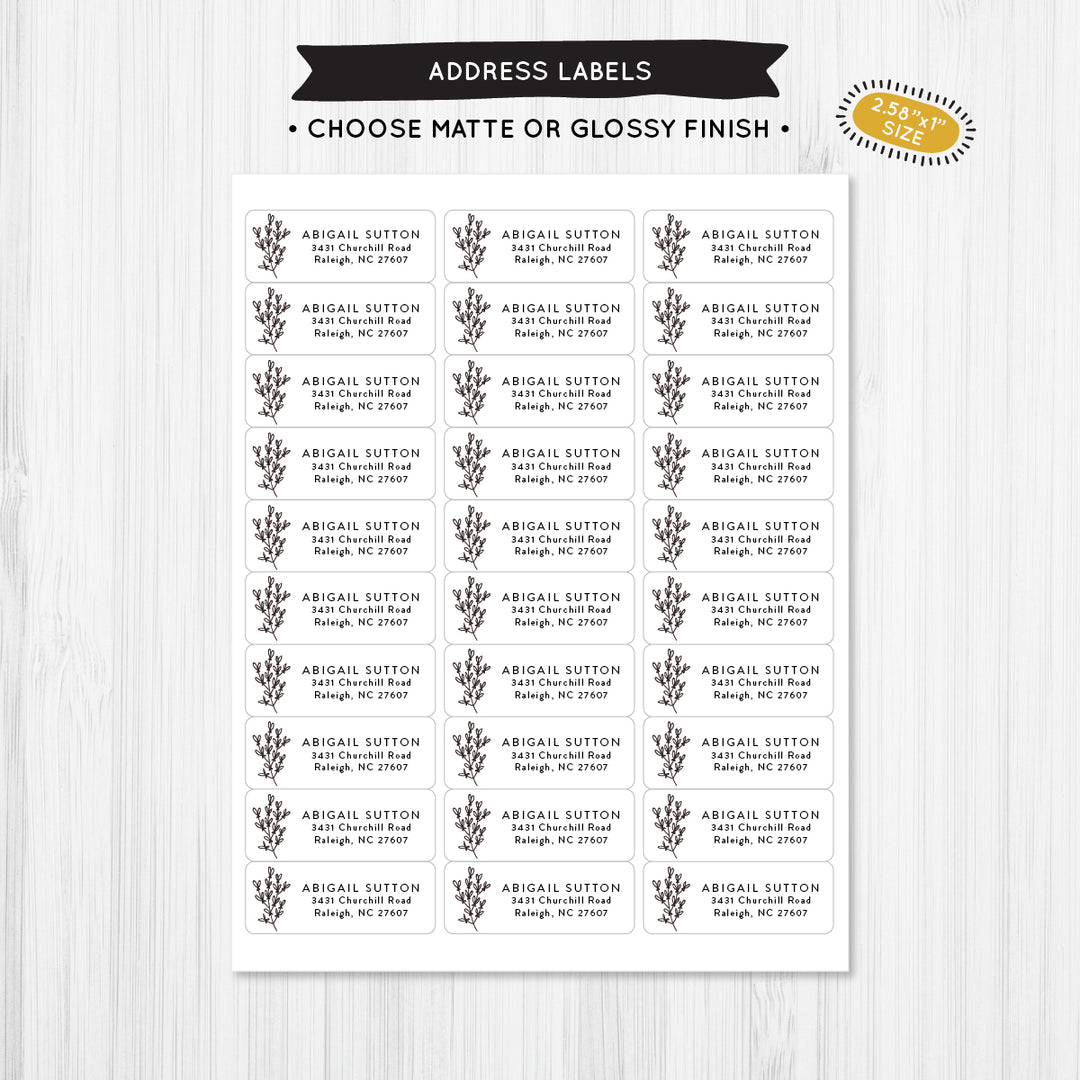 Whimsical Wildflower Address Label